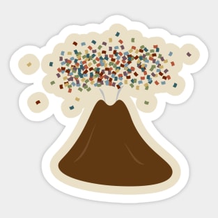 Volcano Surprise Sticker